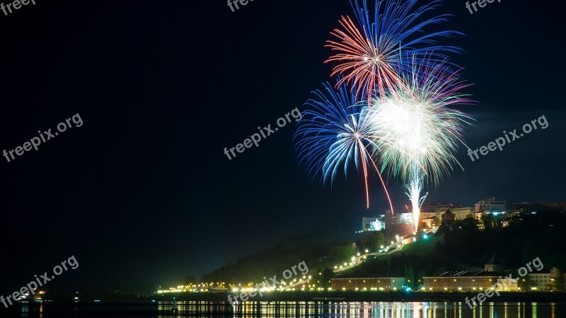 Nizhniy Novgorod Salute Fireworks Sky Evening