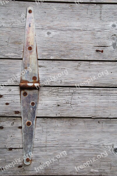 Wooden Wood Hinges Old Grey