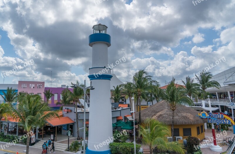 Lighthouse Cozumel Mexico Travel Palm