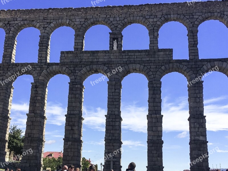 Architecture Travel Old Sky Aqueduct