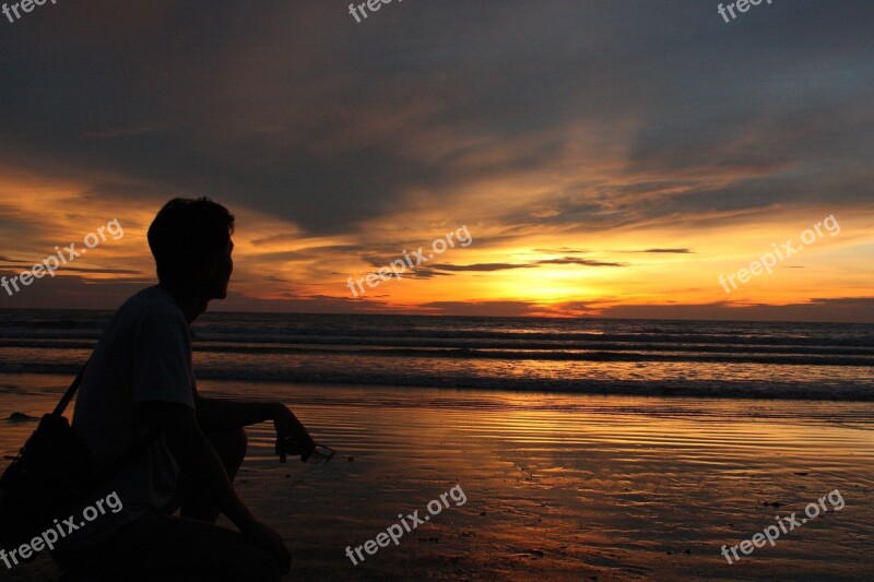 Sunset Dawn The Body Of Water Beach Sea