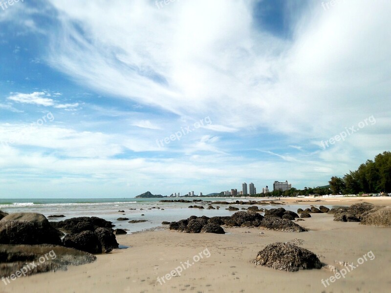 Hua Hin Beach Sea View Prachuap Khiri Khan The Gulf Of Thailand