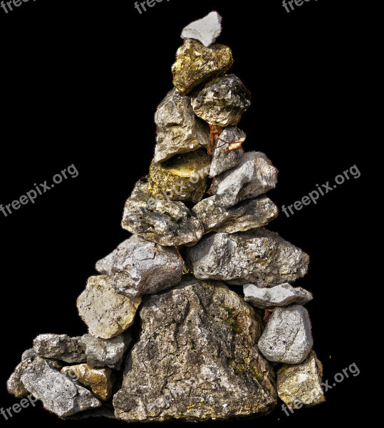 Stone Pyramid Stacked Feng Shui Harmony