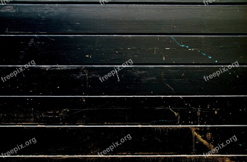 Wood Structure Black Scratches Planking