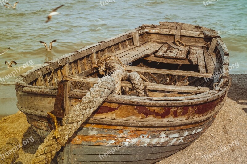 Boat Wood Old Parama Water