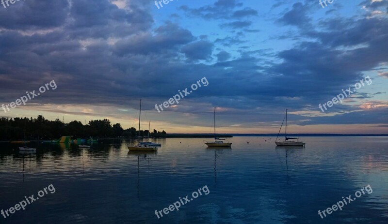 Body Of Water Heaven Sunset Panorama-like Cloud