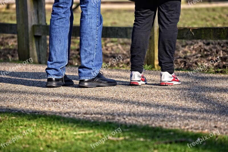 Man Woman Together Two Leg