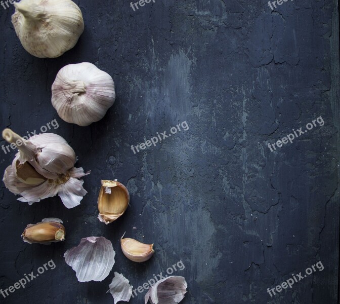 Food Garlic Vegetable Background Health