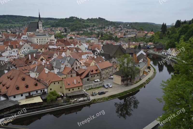 City Cesky Krumlov Czech Republic Architecture Waters