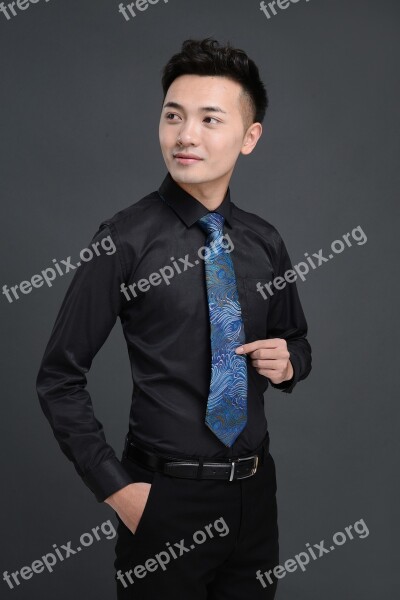 Men Portrait Fashion Handsome Young