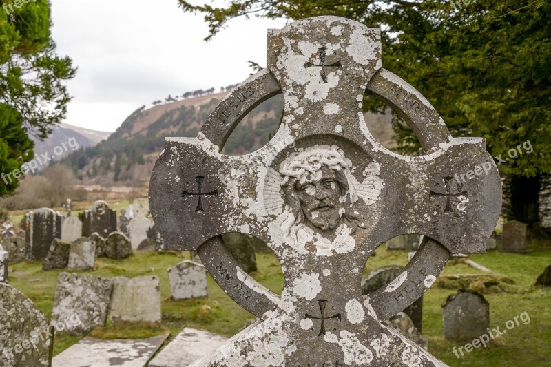 Stone Old Celtic Cross Cross Cemetery