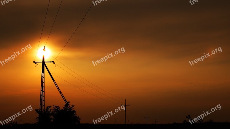 Sunset Day S Column Yellow Orange