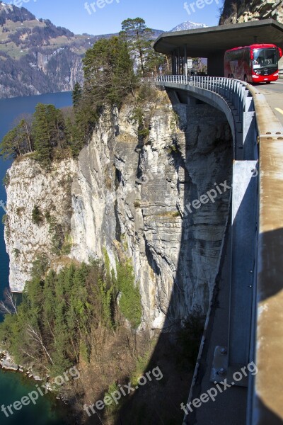 Road Construction Viaduct Bridge The Swiss Path Uri