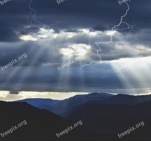 Storm Mountain Landscape Sky Nature