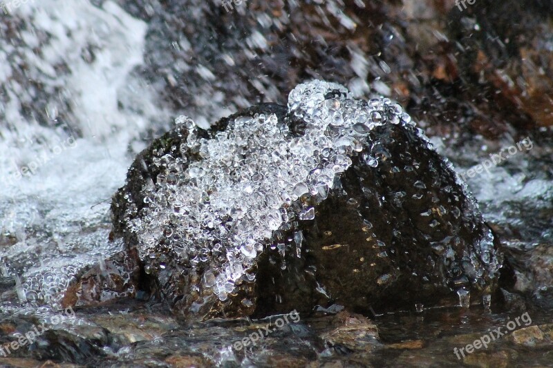 Nature Frozen Waters Rock Stone