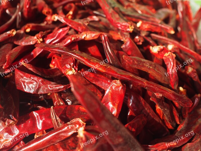 Chilli Dried Peppers Chili Free Photos