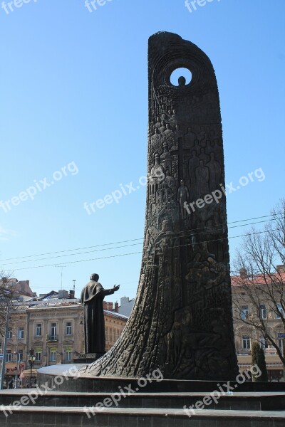 Monument Taras Shevchenko Pen Symbol Ukraine