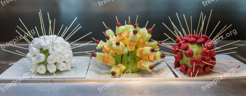 Gourmet Food Fruit Marshmallows Pineapple Strawberries