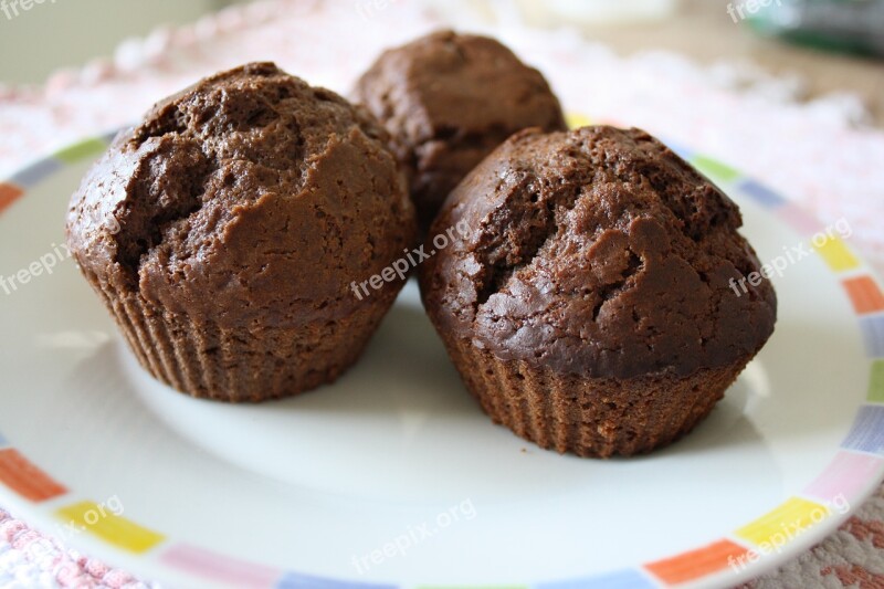 Chocolate Dessert Vegan Vegetarian Muffin