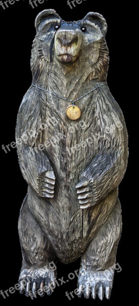 Bear Holzfigur Figure Wood Animal