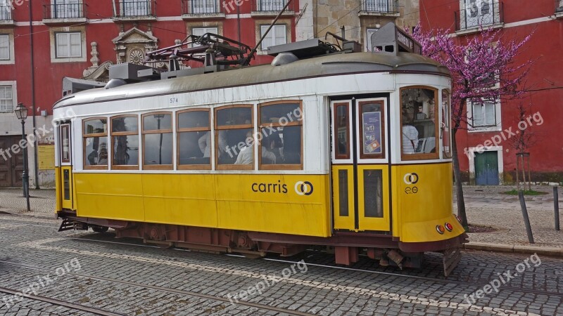 Tram Lisbon Cable Car Public Transport Travel