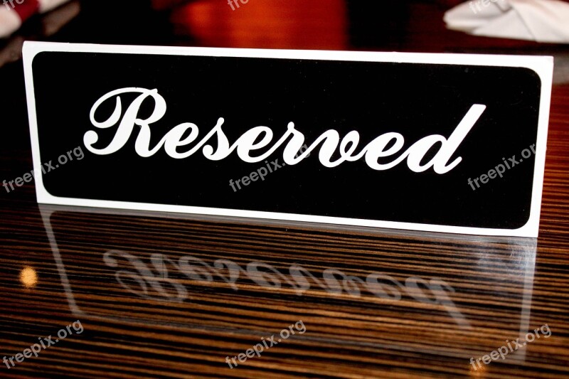 Restaurant Reserved Table Food Eat