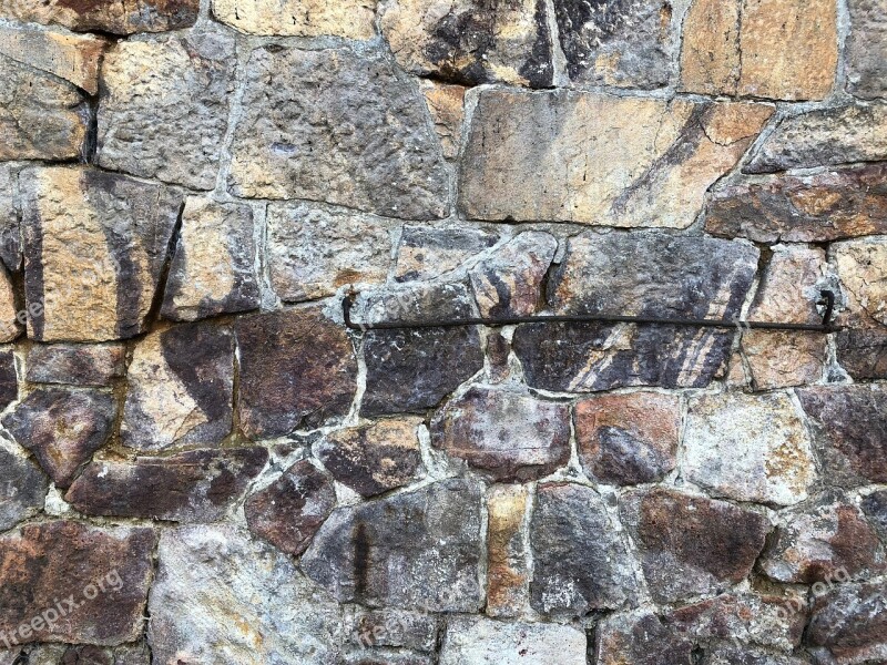 Stone Wall Rock Fabric Old