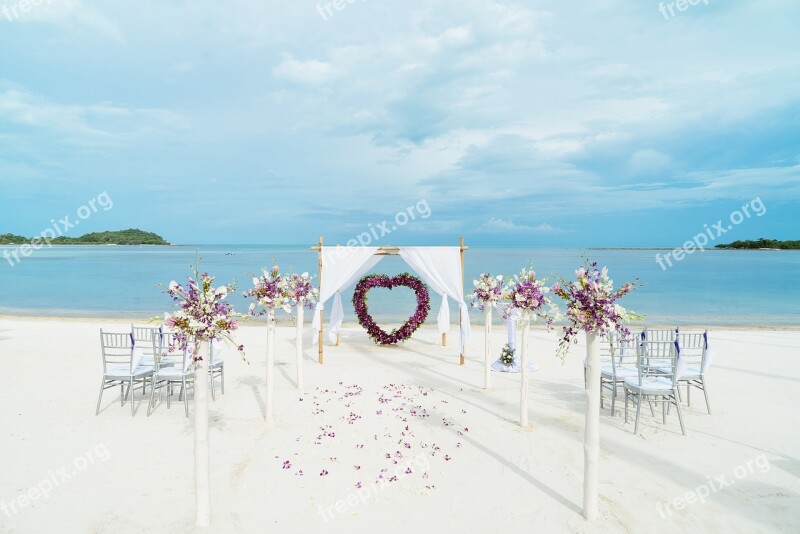 Beach Wedding Venue Preparation Sea