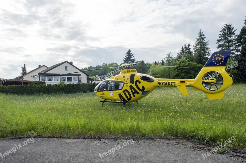 Rescue Helicopter Doctor On Call Adac Free Photos