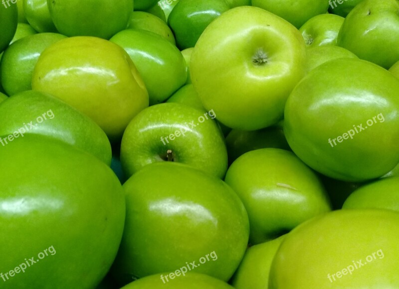 Food Fruit Bless You Healthy Green Apple