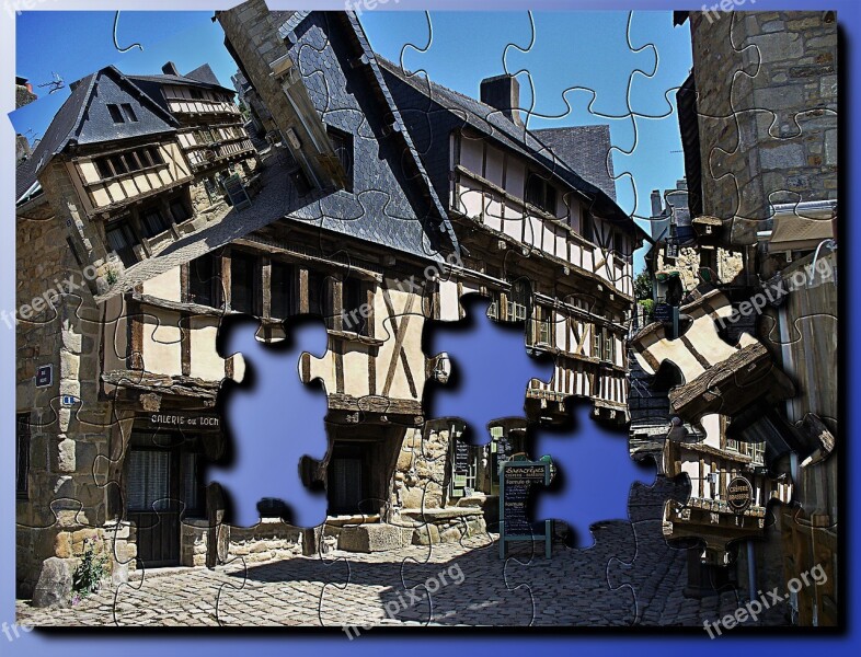 Architecture Puzzle France Brittany Old