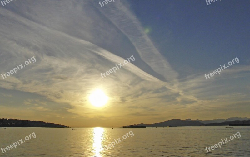 Water Dawn Sunset Landscape Nature