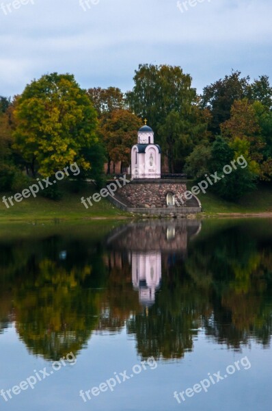 Water River Tree No One Chapel