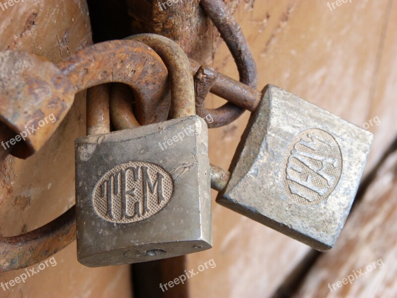 Rusty Old Rust Padlock Iron