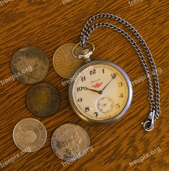 Pocket Watch Coins Watch Fob Balkans Bulgaria