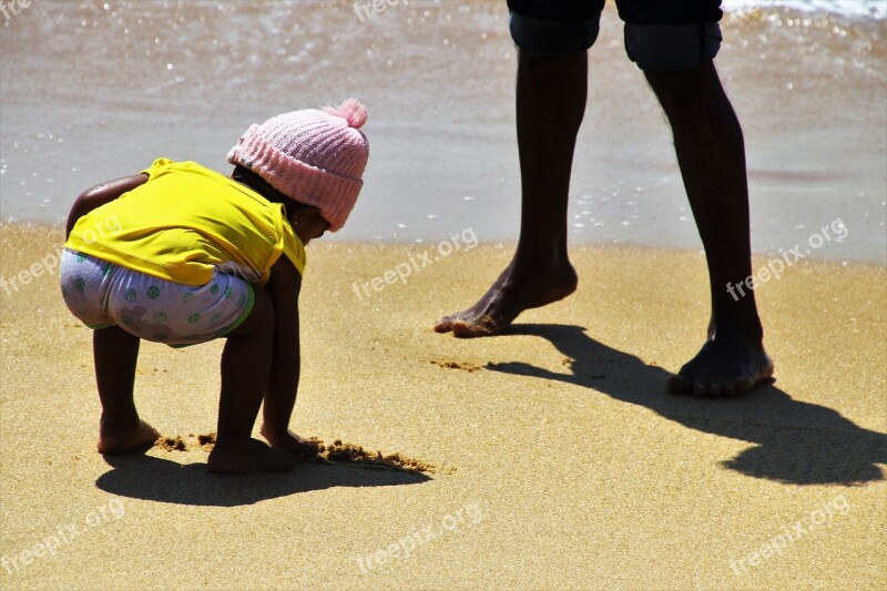 Child Fun Legs Beach Sand