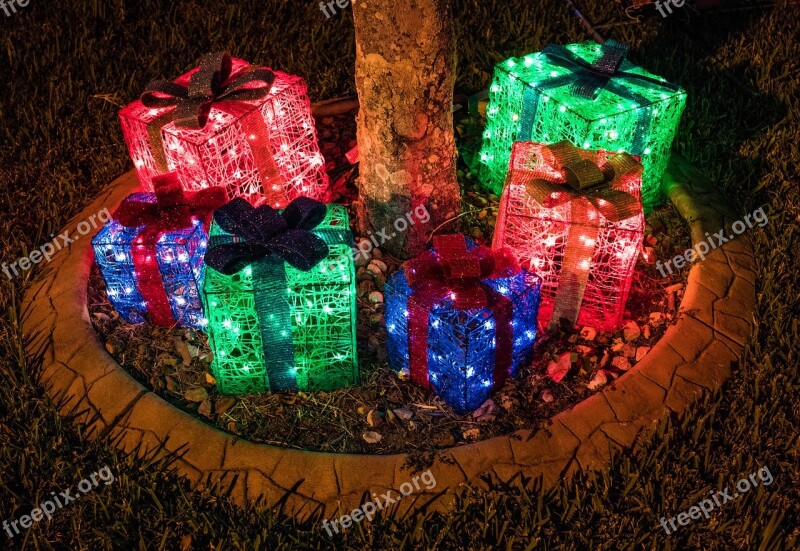 Christmas Decorations Presents Night Holiday