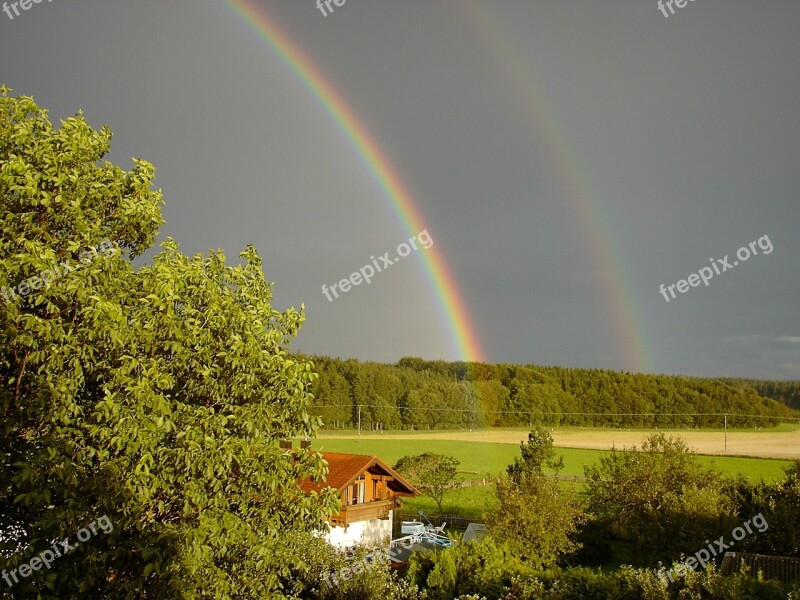 Rainbow Landscape Tree Nature Sky