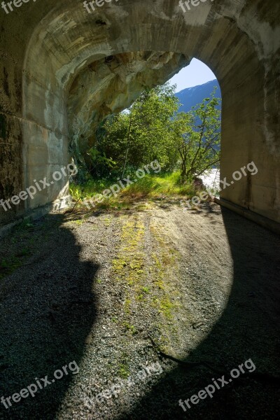 Tunnel Old Road Travel Abandoned Norway