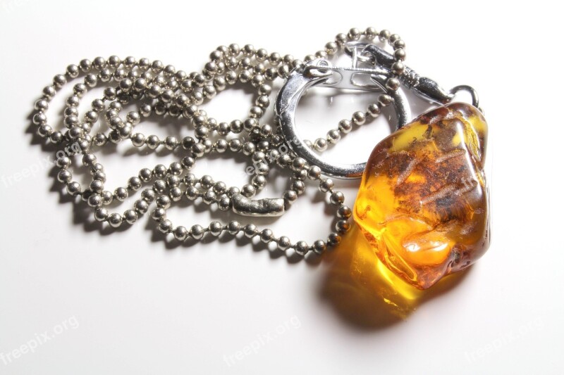 Amber Necklace Precious Shining Free Photos