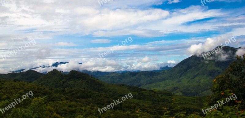 Nature Panoramic Mountain Landscape Sky