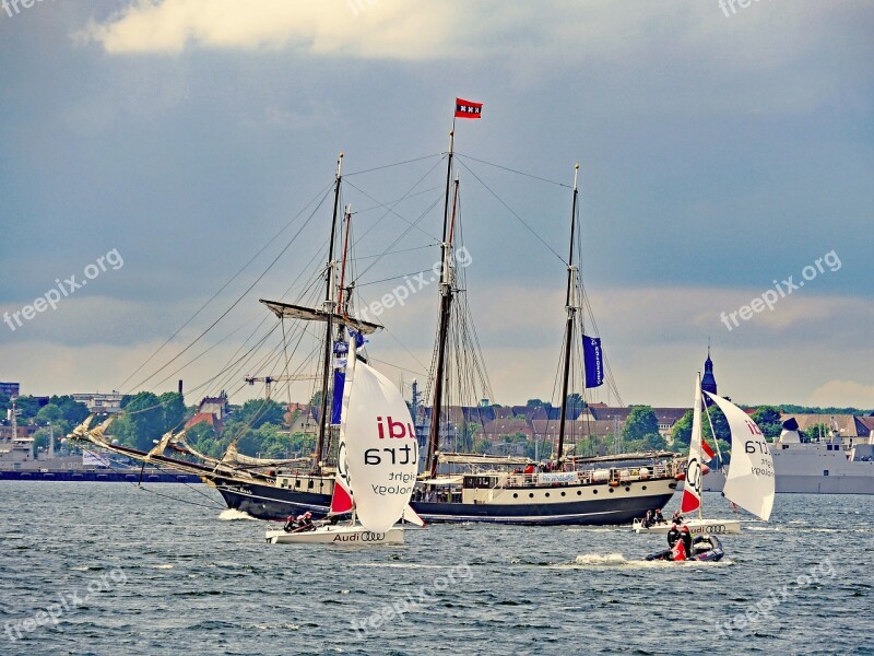 Kiel Week Kieler Firth Regattas Tall Ship Three Masted