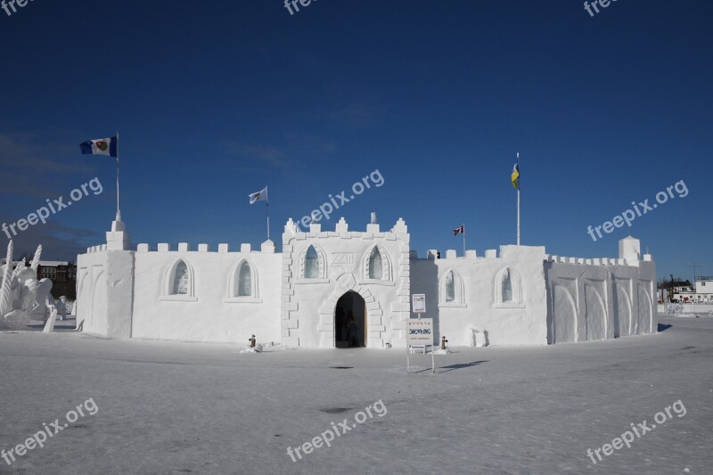 Ice Castle Winter Yellowknife Castle Ice