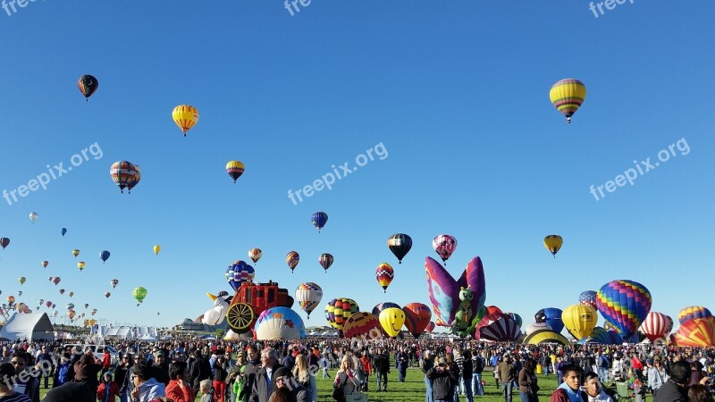 Balloon Parachute People Many Air