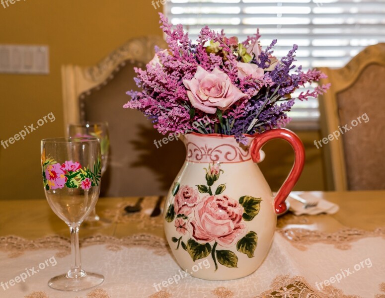 Vase Flower Table Decoration Bouquet