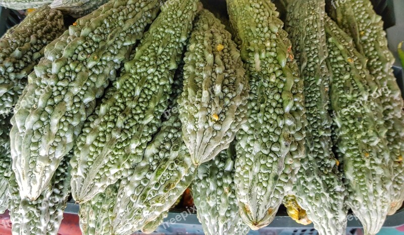 Bitter Gourd Bitter Melon Bitter Squash Fruit Asia