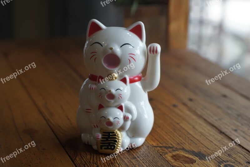 Wood Wooden Table Decoration Cat