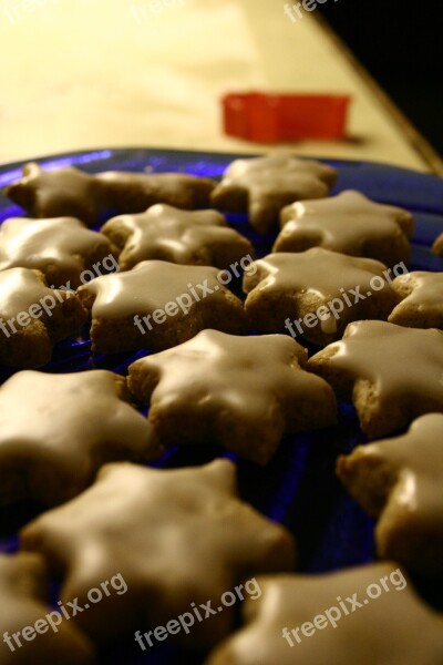 Zimtstern Cinnamon Stars Cookies Bake Sweet