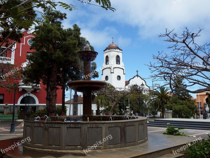 Antonio Herrera Park Our Lady Of Montserrat Church Town Hall San Andrés Y Sauces La Palma