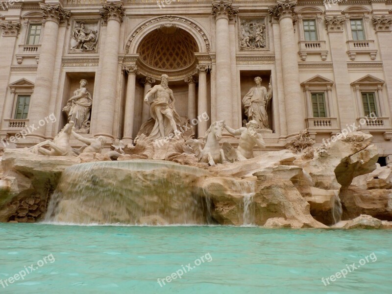 Travel Architecture Fountain Tourism Trevi